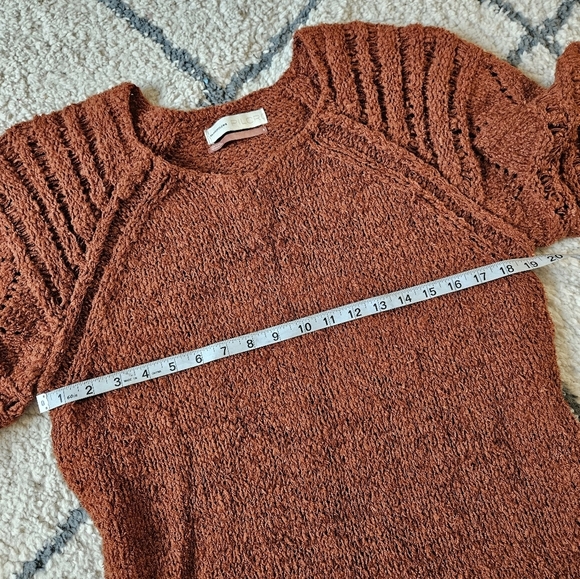 Pilcro luna pointelle tunic length sweater small - Picture 6 of 7